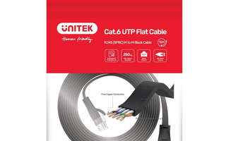 UNITEK Cat 6 UTP RJ45 (8P8C) litteä Ethernet-kaa