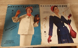 Beyers Mode lehtiä 2kpl nro 2 ja 3 / 1956