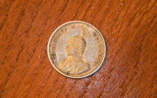 Saksa Itä-Afrikka 1910 1/4 Rupiaa hopea "Wilhelm II."