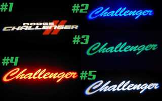 Dodge Challenger logolliset projektorivalot oviin;2kpl sarja