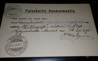 Kajaani Hyrynsalmi HF Paluukuitti 1895 PK1000/4