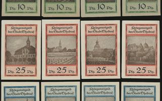 Saksa Notgeld 4 x 10, 4 x 25, 4 x 50 Pfg, Ohrdruf 1.10.1918