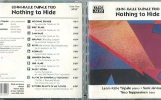 LENNI-KALLE TAIPALE TRIO . CD-LEVY . NOTHING TO HIDE