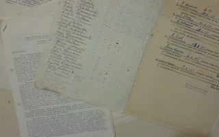 Loimaa, vasemmistolaisia papereita, 20 arkkia, 1949-52.