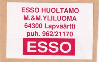 Lapväärtti , M. & M. Yliluoma, ESSO. Huoltamo       b436