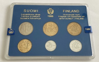 Suomen käyttörahat 1986 blisterissä