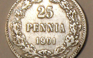 25 penniä 1899 hopea