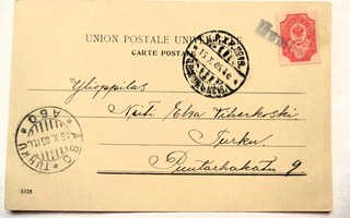 1905 Kumila (Pöytyä) rivil + KPXP  kortilla