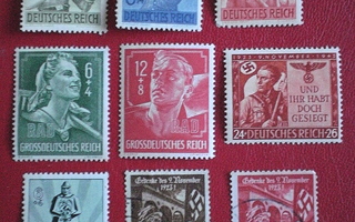 Saksa Valtakunta postimerkit 9 kpl