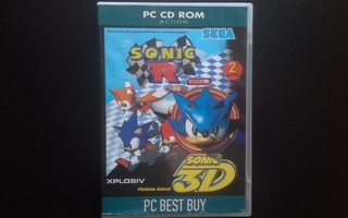 PC CD: SONIC R & SONIC 3D tuplapeli kokonaisuus (SEGA 1998)