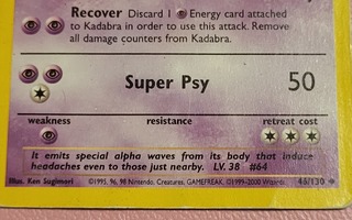 Kadabra #46 Base Set 2 (BS2) Uncommon card