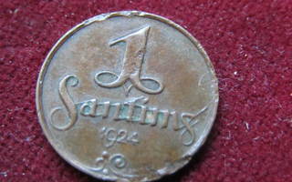 1 santims 1924 Latvia