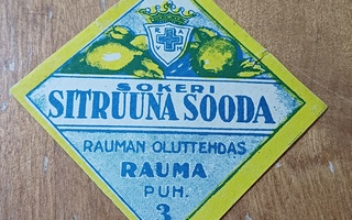 Sitruuna sooda Rauma etiketti.