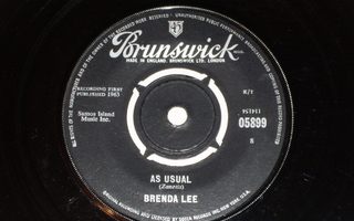 7" BRENDA LEE - As Usual - single 1963 pop rockabilly EX