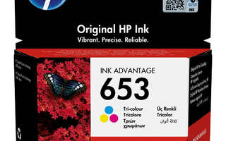 HP 653 kolmivärinen alkuperäinen Advantage-muste