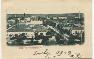 Tampere Näkymä Aleksanterin kirkon tornista 1900-luvun alku