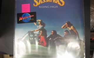 SASSAFRAS - RIDING HIGH ORIG 1ST UK -76 PRESS EX+/EX+ LP