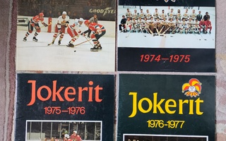 Jokerit kausikirjat 4kpl 1973-1977