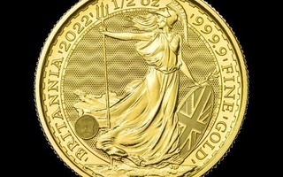 Kultakolikko Britannia 0.5 unssia (15.55 grammaa)