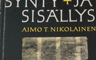 Raamatun synty ja sisällys, Nikolainen Aimo T.