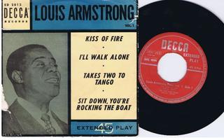 LOUIS ARMSTRONG kiss of fire EP -1957- ruotsi painos