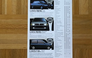 Esite Lancia Thema Prisma Y10 noin 1988