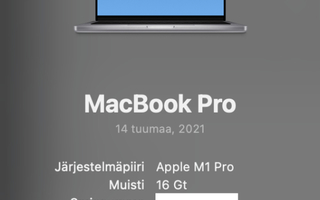 Macbook Pro 14" 2021 M1 Pro 8c/16/512