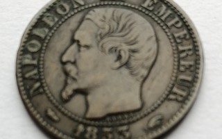 Ranska  5 Centimes 1853 A,