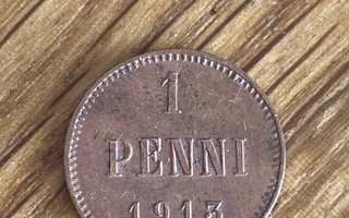 1 penni 1913