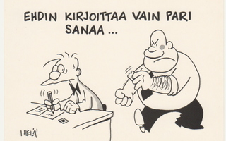 B. Virtanen : Ehdin kirjoittaa vain pari sanaa.. postikortti