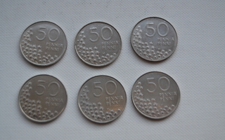 50 penniä-1990,91,9293,95,98