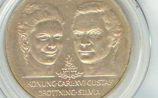 Ruotsi 50 kr 1976 Gustav ja Silvian häät Ag