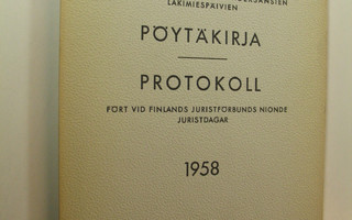 Suomen lakimiesliiton lakimiespäivien pöytäkirja 1958