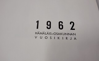 Hämäläis-Osakunnan Vuosikirja 1962 (sid.)