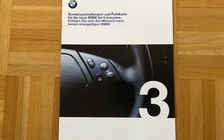 Esite BMW E46 3-sarja lisävarusteet 1998