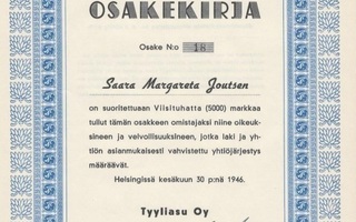 1946 Tyyliasu Oy, Helsinki osakekirja