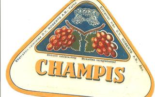 Champis - limsapullon etiketti