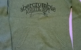 Abercrombie & Fitch vihreä kengurutasku neule, koko XS/S