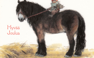 Kjell E.Midthun - Tonttu hevosen selässä.