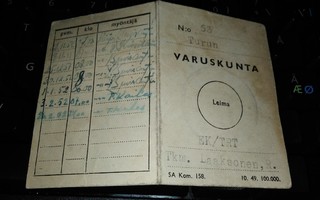 Varuskuntakortti EK/TRT Tykkimies Laaksonen PK200/7
