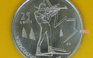 2010 Kanada 25c. Olympia Juhlakolikko : AMPUMAHIIHTO UNC.