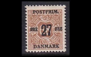 Tanska 93 ** 27/68 öre (1918)