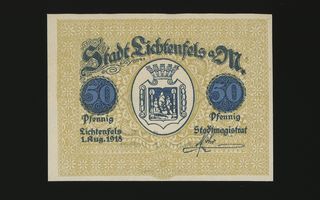 Saksa Notgeld 50 Pfennig, Lichtenfels 1.8.1918