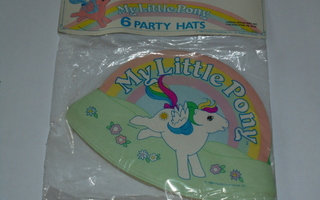 My Little Pony pahvisia juhlahattuja, avaamaton paketti, G1