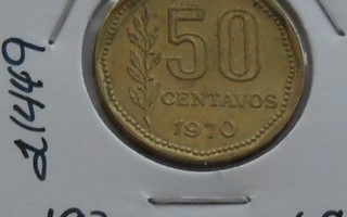 ARGENTINA  50 Centavos  v.1970    KM#68   Circ.