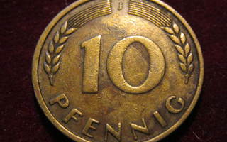 10 pfennig 1949J .Pieni J. Länsi-Saksa -  West Germany