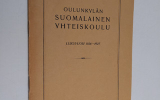 Oulunkylän suomalainen yhteiskoulu lukuvuosi 1926-1927