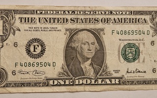 United States 1 Dollar 2001 "F"