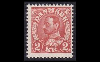 Tanska 213 ** Christian X 2 kr (1934)