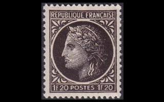 Ranska 682 ** Ceres 1.20 Fr (1945)